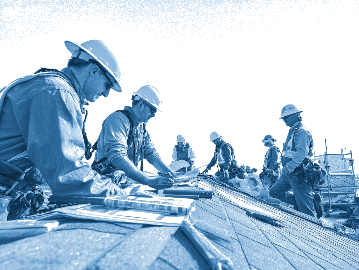 What is a Captive - Construction workers on a roof representing industries that use captive insurance