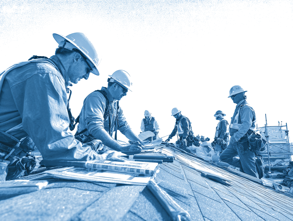 What is a Captive - Construction workers on a roof representing industries that use captive insurance